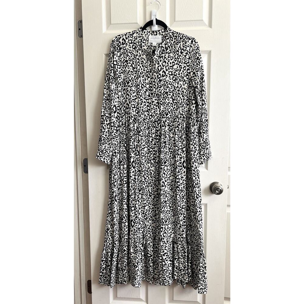 MARE MARE X ANTHROPOLOGIE Lynda Leopard Print Bohemian Maxi Dress Sz M - Picture 4 of 15